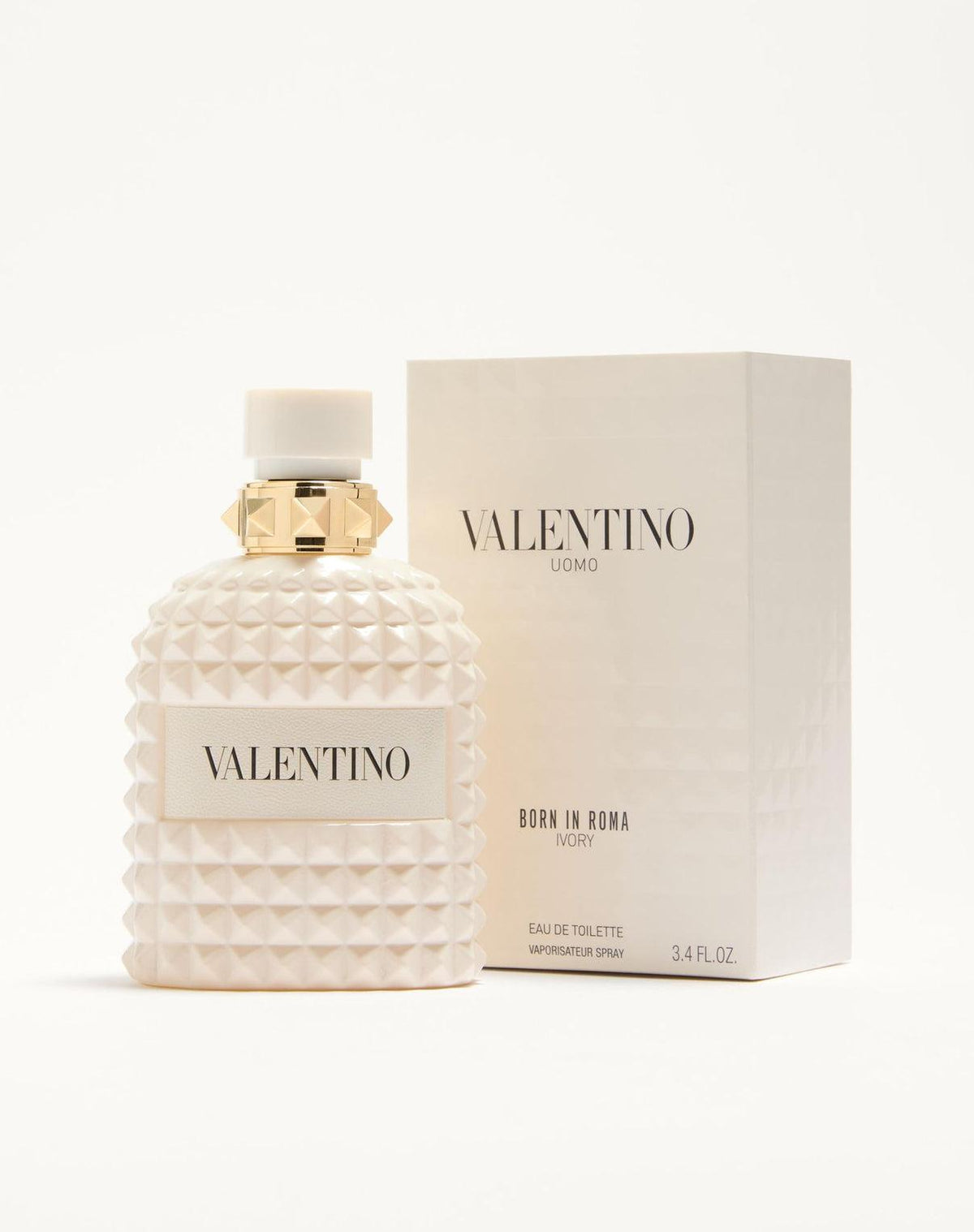 Valentino Uomo Born In Roma Ivory Eau de Toilette Spray for Men, 3.4 oz (100ml)
