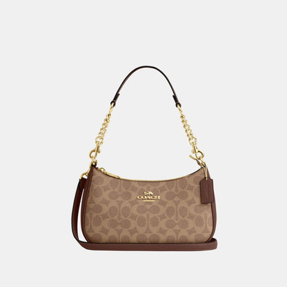 NWT Coach Teri Shoulder Bag In Signature Canvas CV933