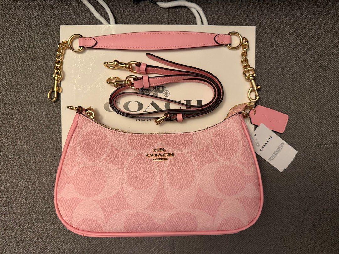 NWT Coach Teri Shoulder Bag in Signature Canvas CAL51/CV933 Powder Pink Crossbody Purse