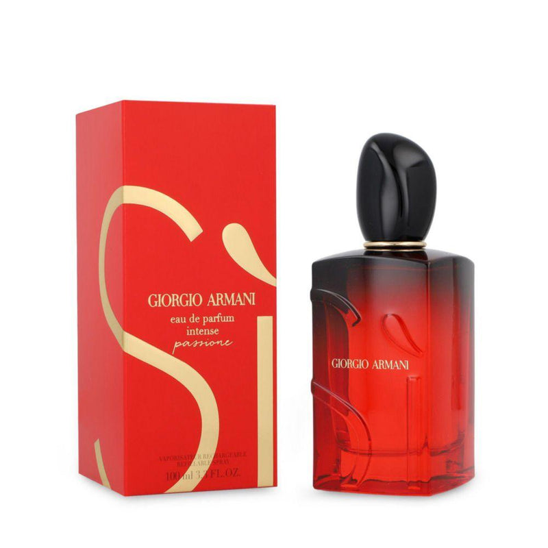 Giorgio Armani Sì Passione Intense Eau de Parfum Spray for Women 3.4 oz (100ml) – Luxury Floral Fragrance