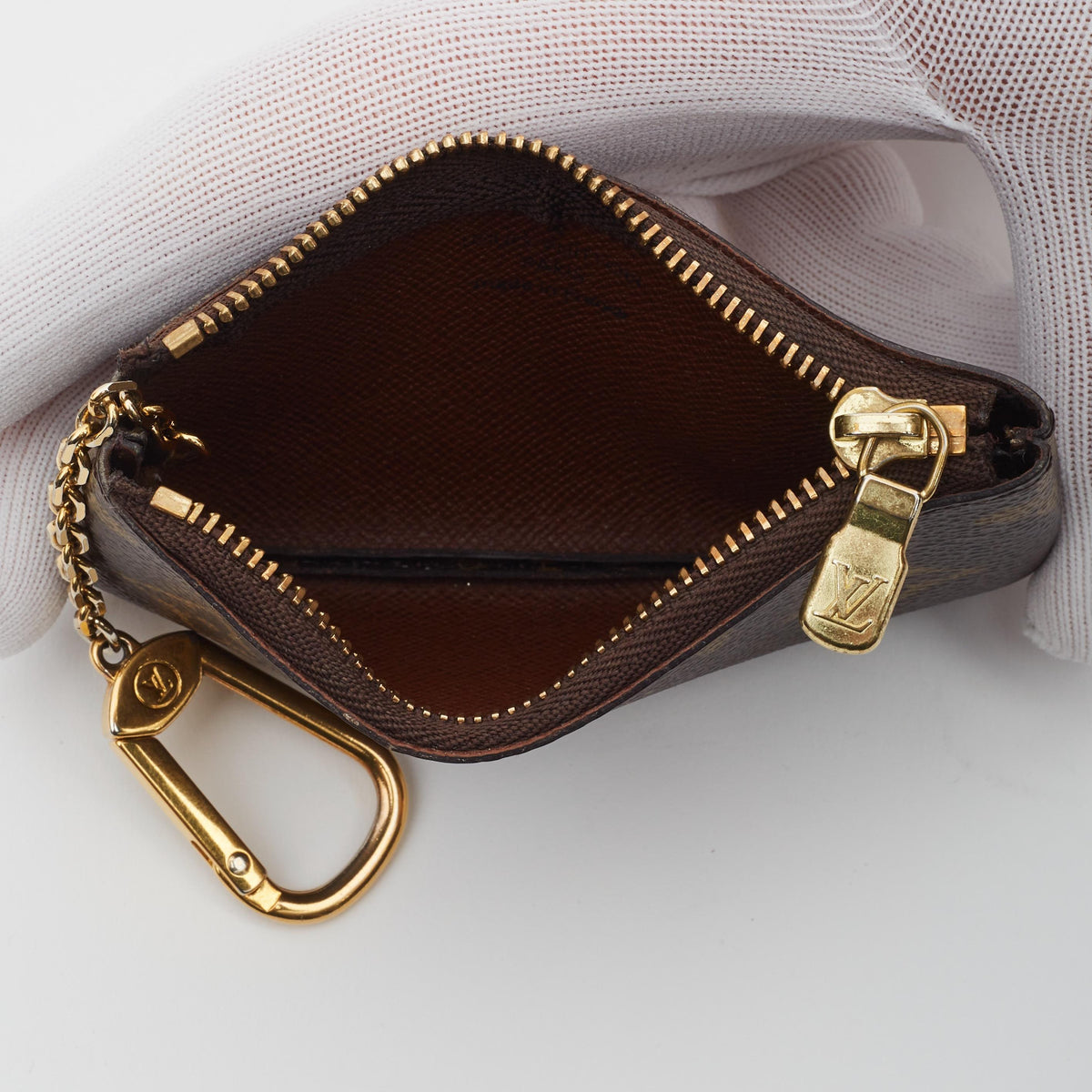 Louis Vuitton Key Pouch M62650 Monogram Canvas Coin Card Holder with Key Ring
