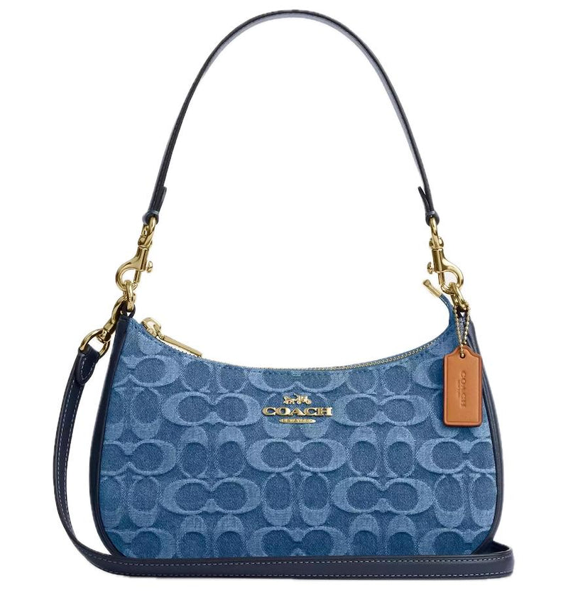 NWT Coach Teri Shoulder Bag in Signature Denim – Natural (CAF82)