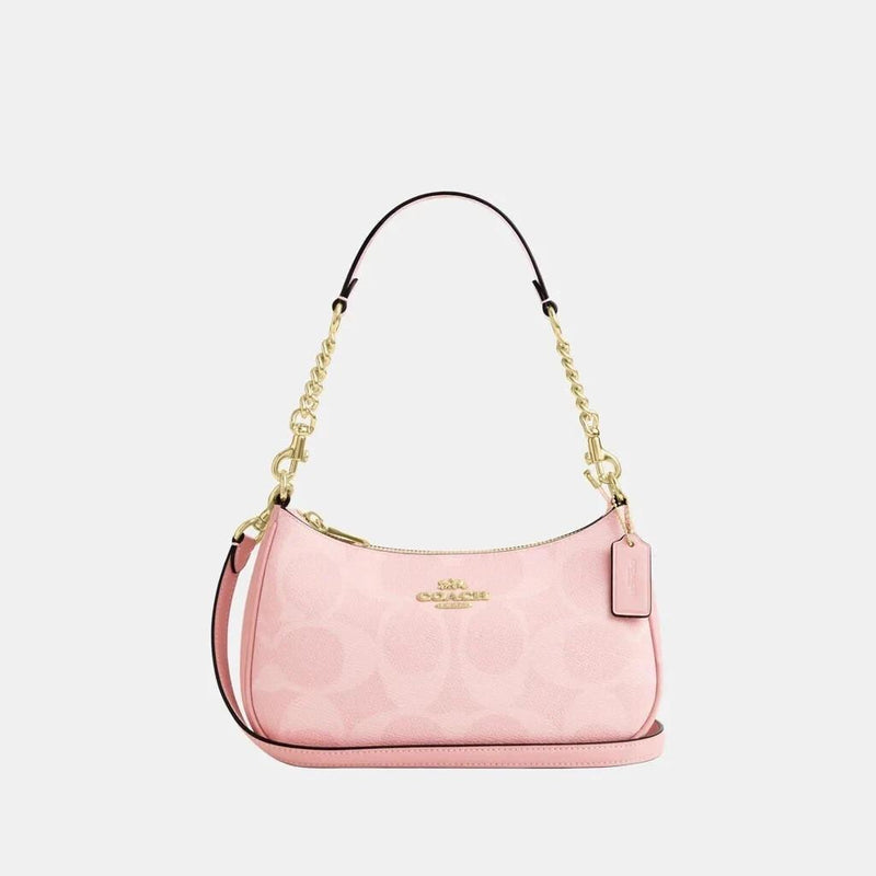 NWT Coach Teri Shoulder Bag in Signature Canvas CAL51/CV933 Powder Pink Crossbody Purse