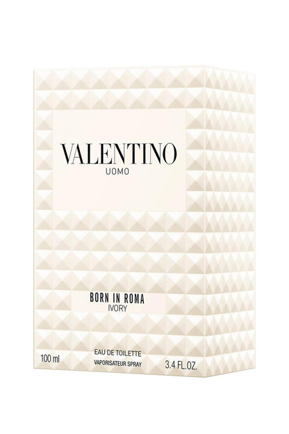 Valentino Uomo Born In Roma Ivory Eau de Toilette Spray for Men, 3.4 oz (100ml)